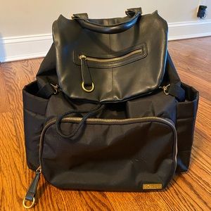 Skip Hop Diaper Bag Backpack in black. Good used condition, holds a ton!